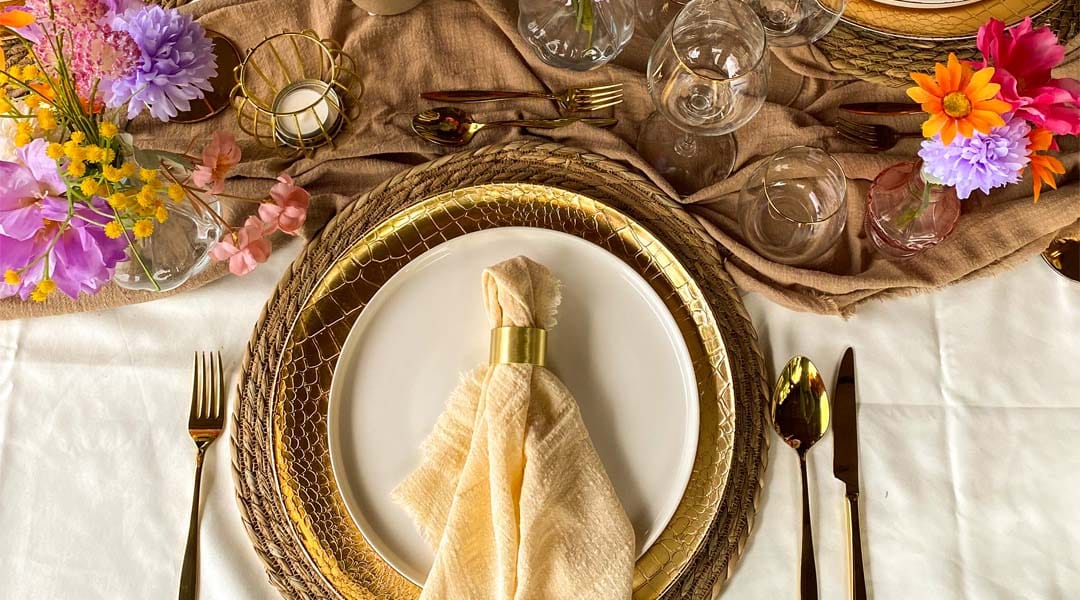 Tafeldecoratie bruin